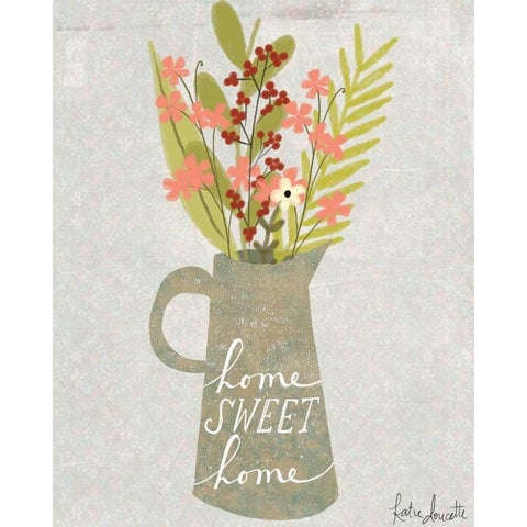 Sweet Home White Modern Wood Framed Art Print by Doucette, Katie