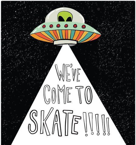 UFO White Modern Wood Framed Art Print with Double Matting by Rupp, Mariah