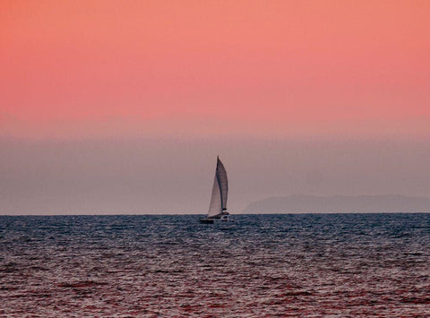 Sunset Black Ornate Wood Framed Art Print with Double Matting by Singleton, Ashley