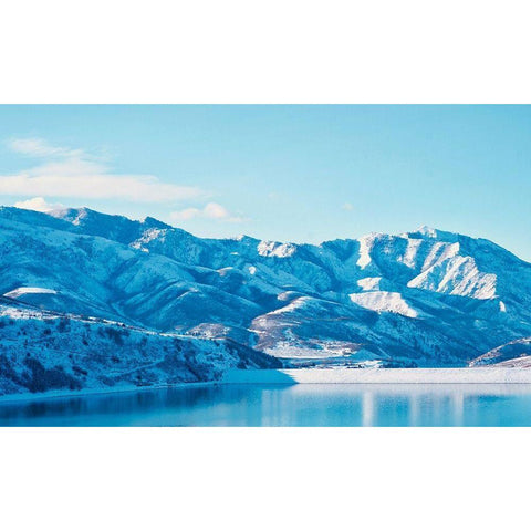 Winter Lake II Black Modern Wood Framed Art Print by Singleton, Ashley