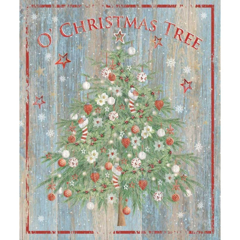 O Christmas Tree Black Modern Wood Framed Art Print by P.S. Art Studios