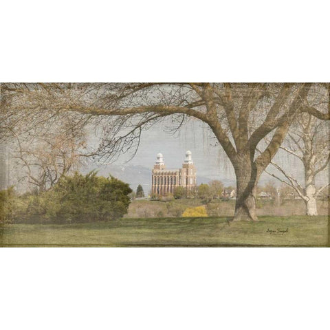 Logan Temple I Black Modern Wood Framed Art Print by Murdock, Ramona