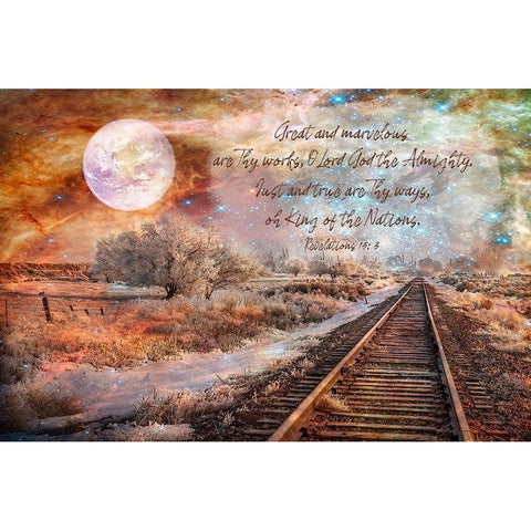 Marvelous Are Thy Works Black Modern Wood Framed Art Print by Murdock, Ramona
