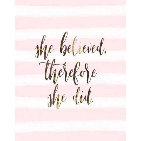 She Believed Black Modern Wood Framed Art Print by Moss, Tara