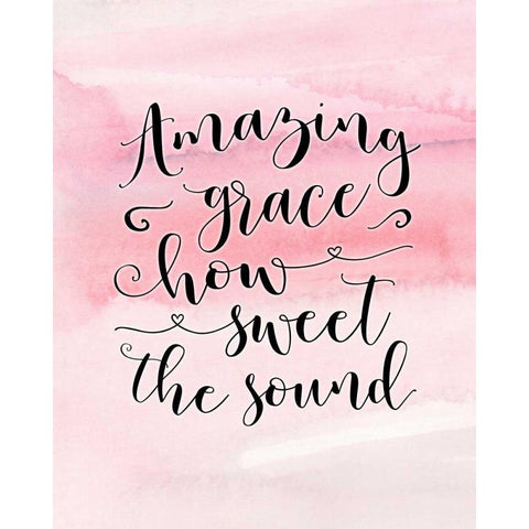 Amazing Grace White Modern Wood Framed Art Print by Moss, Tara