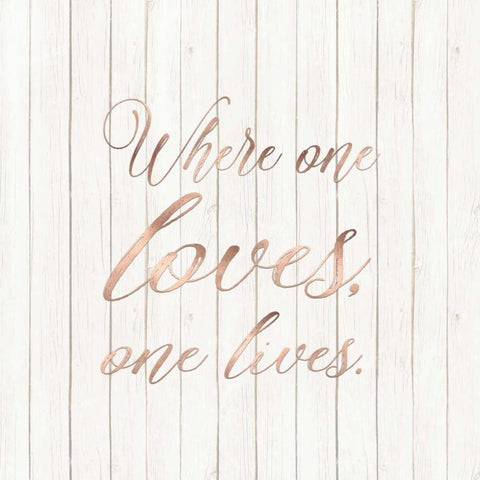Where One Loves Gold Ornate Wood Framed Art Print with Double Matting by Moss, Tara