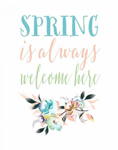 Spring is Always Welcome II Black Ornate Wood Framed Art Print with Double Matting by Moss, Tara