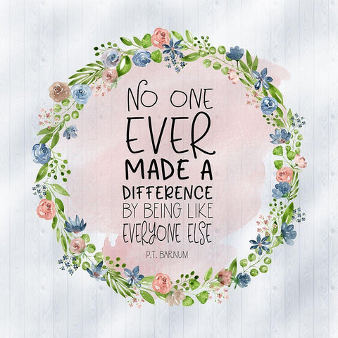Difference Quote II Black Modern Wood Framed Art Print with Double Matting by Moss, Tara