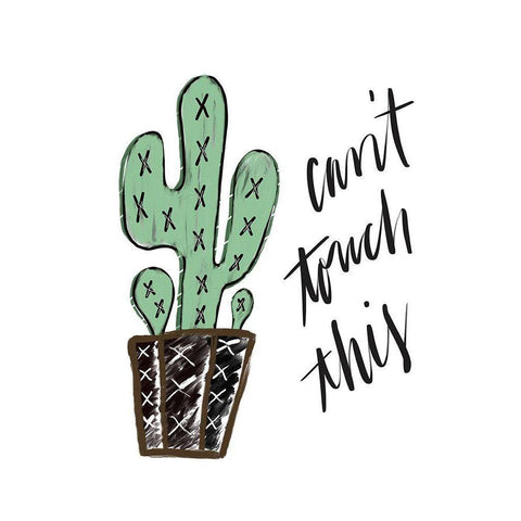 Cant Touch This Black Modern Wood Framed Art Print by Moss, Tara