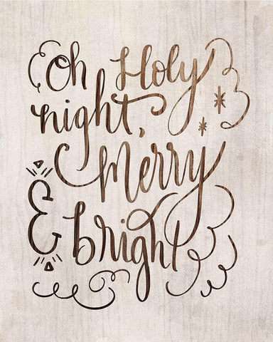 Holy Night White Modern Wood Framed Art Print with Double Matting by Moss, Tara
