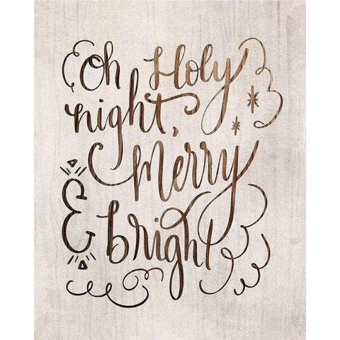 Holy Night White Modern Wood Framed Art Print by Moss, Tara