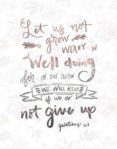 Galatians 6-9 Black Ornate Wood Framed Art Print with Double Matting by Moss, Tara