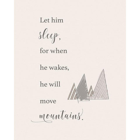 Let Him Sleep Black Modern Wood Framed Art Print with Double Matting by Moss, Tara