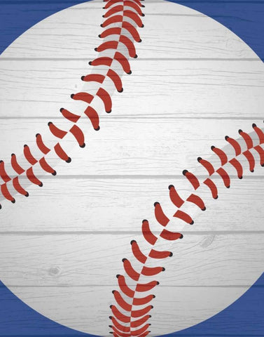 Baseball II White Modern Wood Framed Art Print with Double Matting by Robinson, Tamara