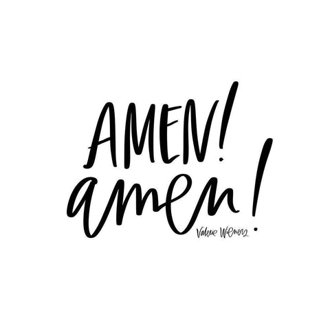 Amen! Amen! Black Ornate Wood Framed Art Print with Double Matting by Wieners, Valerie