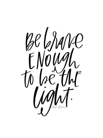 Be Brave Black Ornate Wood Framed Art Print with Double Matting by Wieners, Valerie