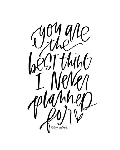 Best Thing I Never Planned Black Ornate Wood Framed Art Print with Double Matting by Wieners, Valerie