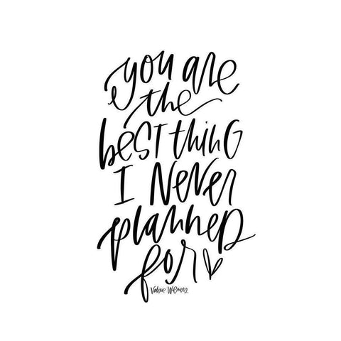 Best Thing I Never Planned Black Modern Wood Framed Art Print with Double Matting by Wieners, Valerie