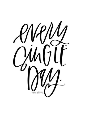 Every Single Day Black Ornate Wood Framed Art Print with Double Matting by Wieners, Valerie