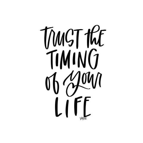 Trust the Timing Black Modern Wood Framed Art Print with Double Matting by Wieners, Valerie