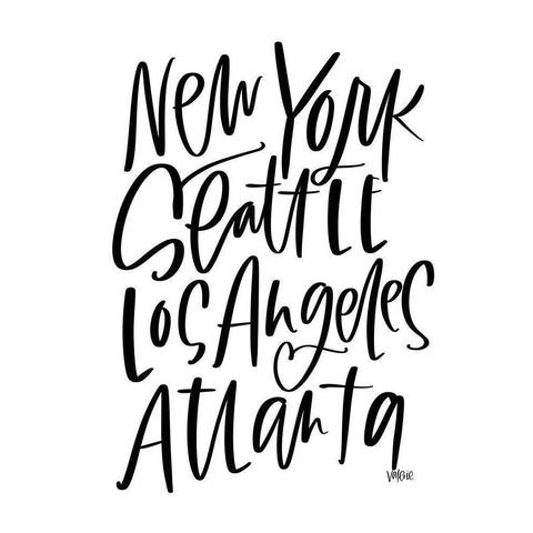 New York White Modern Wood Framed Art Print by Wieners, Valerie