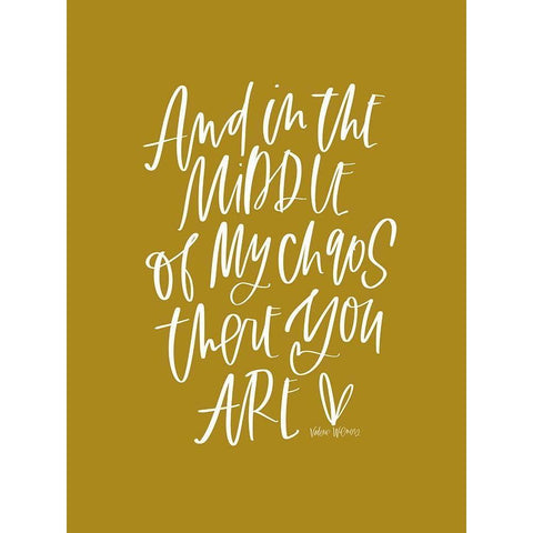 Middle of My Chaos Black Modern Wood Framed Art Print with Double Matting by Wieners, Valerie