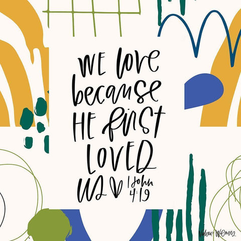 We Love Kids Black Modern Wood Framed Art Print by Wieners, Valerie