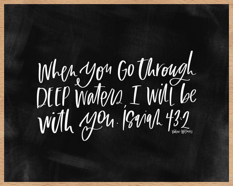 Deep Waters Black Ornate Wood Framed Art Print with Double Matting by Wieners, Valerie