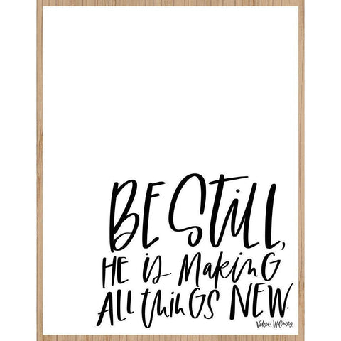 Be Still Black Modern Wood Framed Art Print with Double Matting by Wieners, Valerie