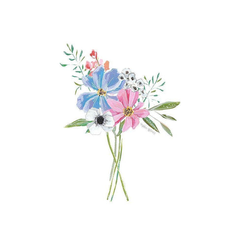 Pastel Floral II Gold Ornate Wood Framed Art Print with Double Matting by Wieners, Valerie