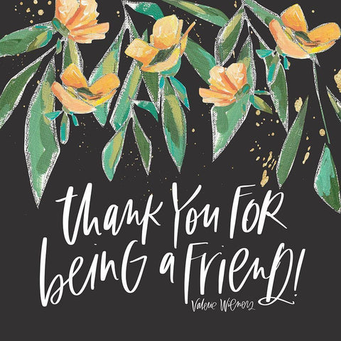 A Friend Black Modern Wood Framed Art Print by Wieners, Valerie