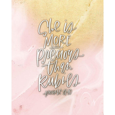 Rubies White Modern Wood Framed Art Print by Wieners, Valerie