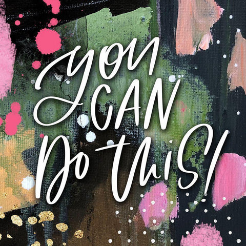 You Can Do This White Modern Wood Framed Art Print by Wieners, Valerie