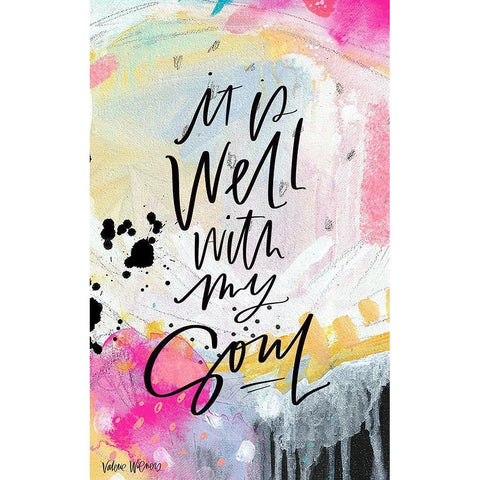 It Is Well Black Modern Wood Framed Art Print by Wieners, Valerie