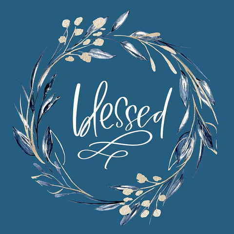 Blessed Black Modern Wood Framed Art Print with Double Matting by Wieners, Valerie