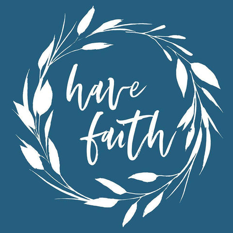 Have Faith Black Modern Wood Framed Art Print by Wieners, Valerie