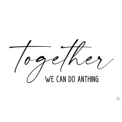 Together Black Modern Wood Framed Art Print with Double Matting by Wieners, Valerie