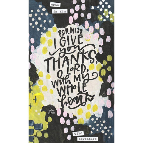 Give Thanks White Modern Wood Framed Art Print by Wieners, Valerie