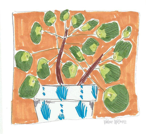 Money Plant II Black Ornate Wood Framed Art Print with Double Matting by Wieners, Valerie