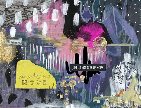 Mountains Move Black Ornate Wood Framed Art Print with Double Matting by Wieners, Valerie