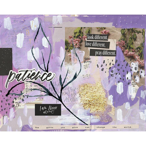 Patience Black Modern Wood Framed Art Print with Double Matting by Wieners, Valerie