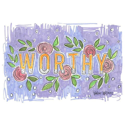 Worthy Black Modern Wood Framed Art Print with Double Matting by Wieners, Valerie