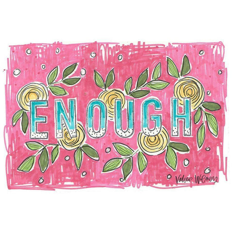 Enough White Modern Wood Framed Art Print by Wieners, Valerie