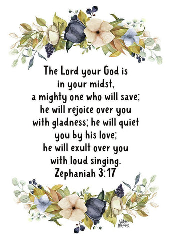 Zeph Black Ornate Wood Framed Art Print with Double Matting by Wieners, Valerie