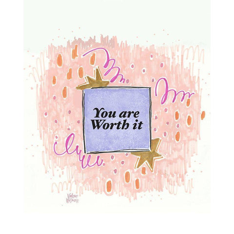 Worth It White Modern Wood Framed Art Print by Wieners, Valerie