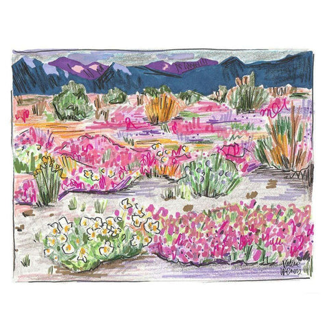 Bloom Desert Black Modern Wood Framed Art Print by Wieners, Valerie