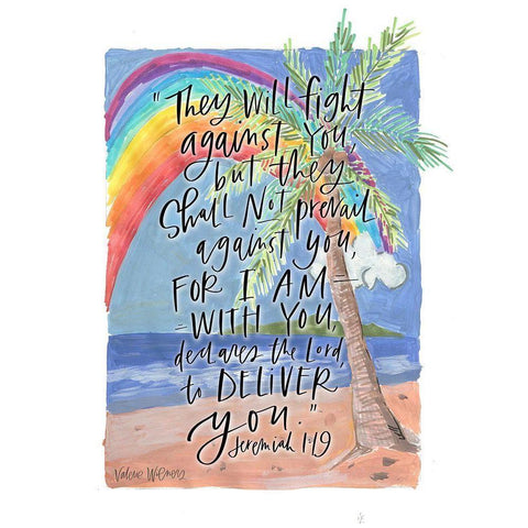 Deliver You White Modern Wood Framed Art Print by Wieners, Valerie