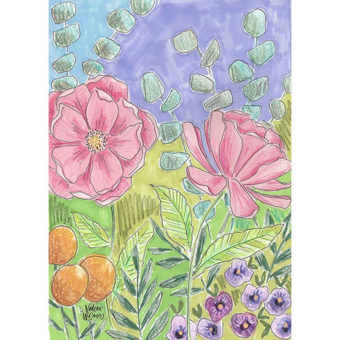 Peony Set I White Modern Wood Framed Art Print by Wieners, Valerie