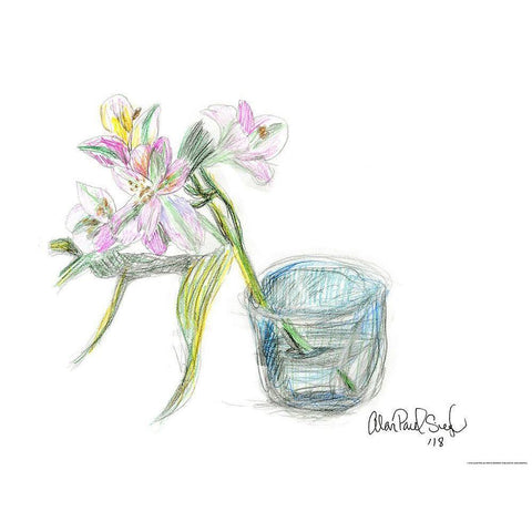 Flower III White Modern Wood Framed Art Print by Yellow Cafe