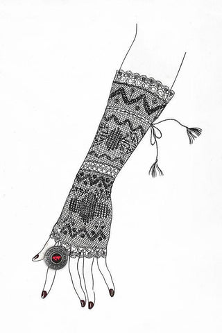 Glowup Black Ornate Wood Framed Art Print with Double Matting by Sommers, Mindy